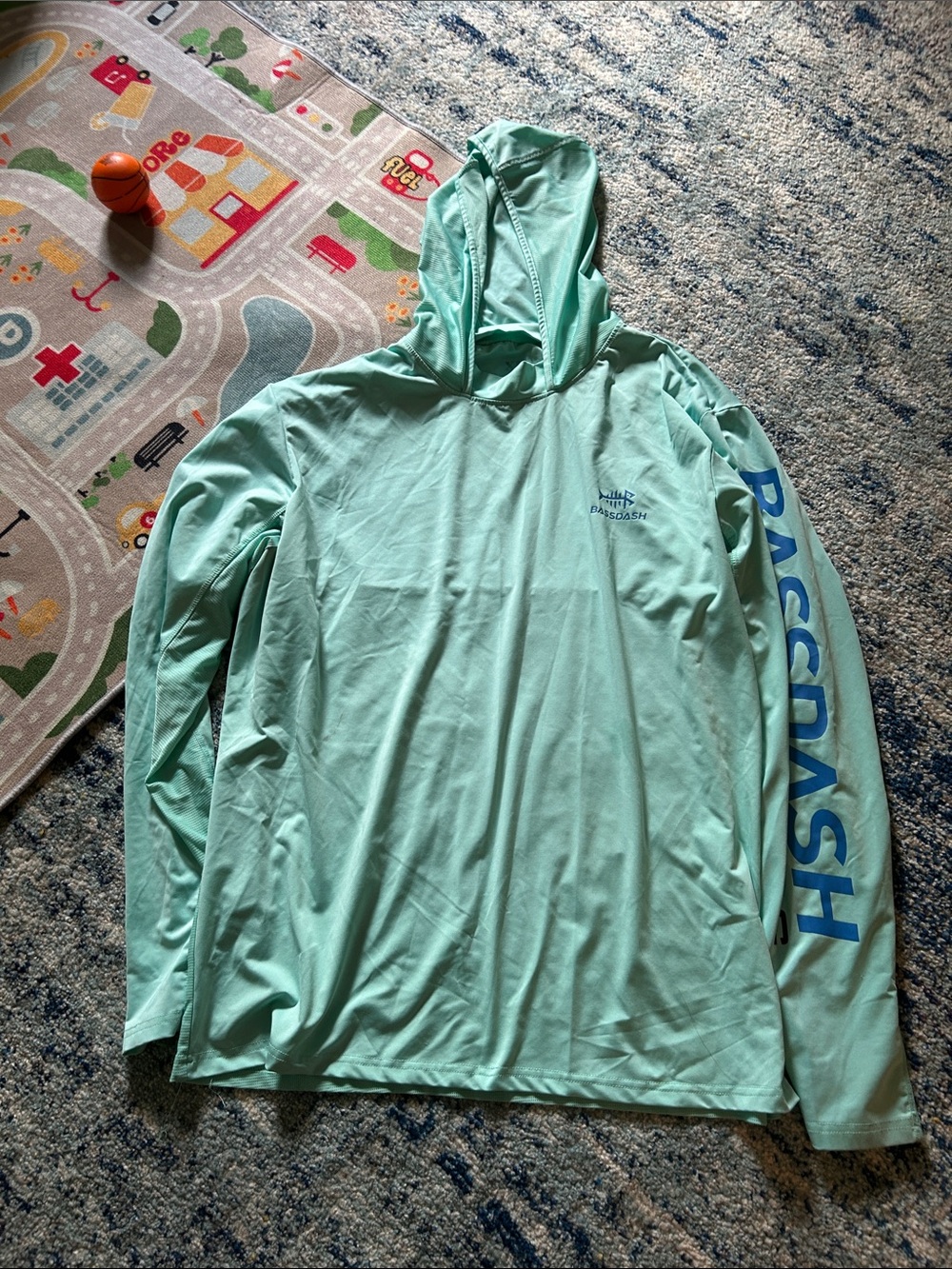 Mint Green Lightweight Hooded Fishing Sun Shirt